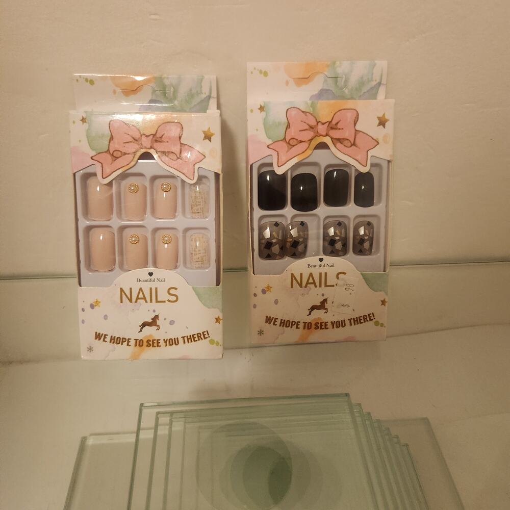 Lot of 2 Press on nails, 24 count each
